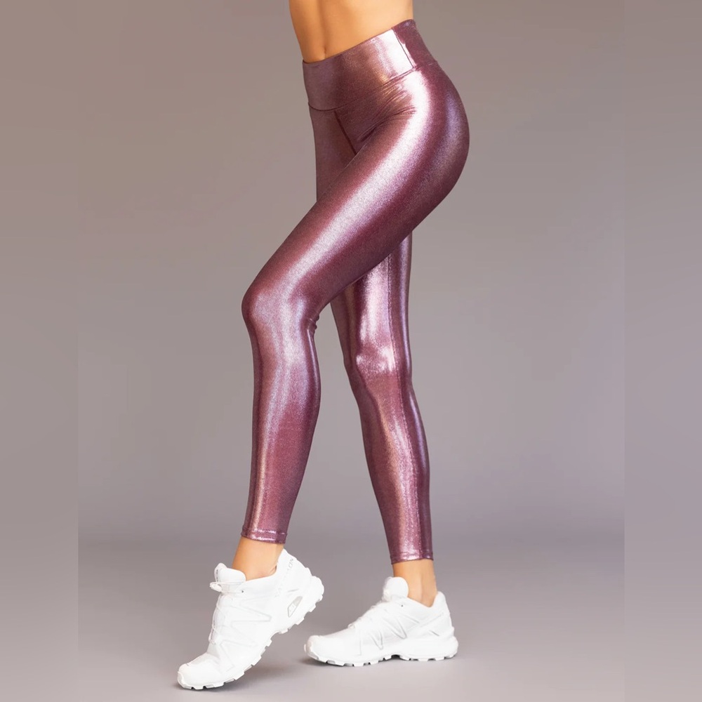 Heroine Sport Marvel Legging Violet Pilates yoga athletic sparkle shimmer luxe